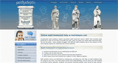 Desktop Screenshot of mathadepts.com